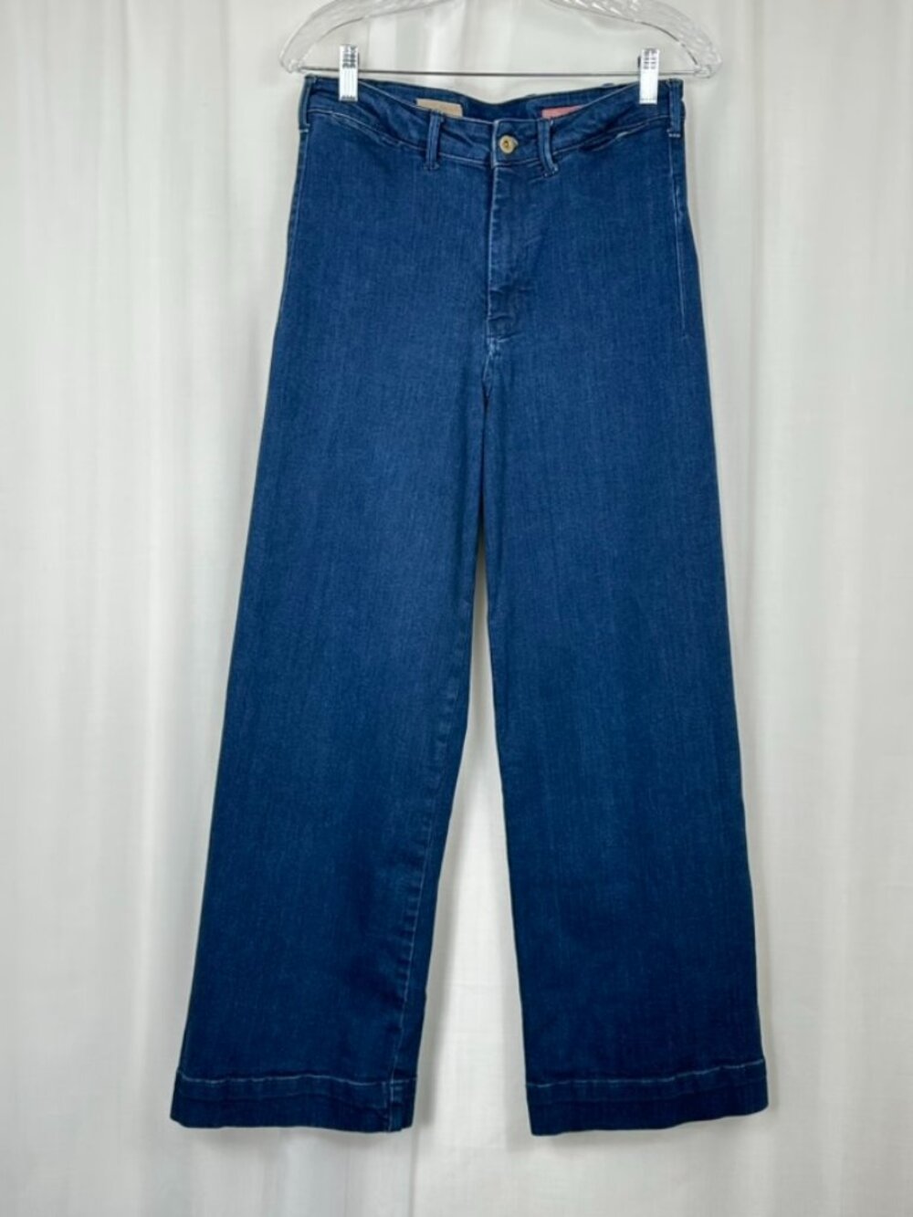 Anthropologie Pilcro The Skipper High-Rise Wide-Leg Full-Length Jeans Blue Boho